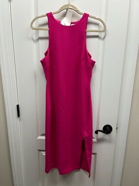 Likely Hot Pink Midi Sheath Dress